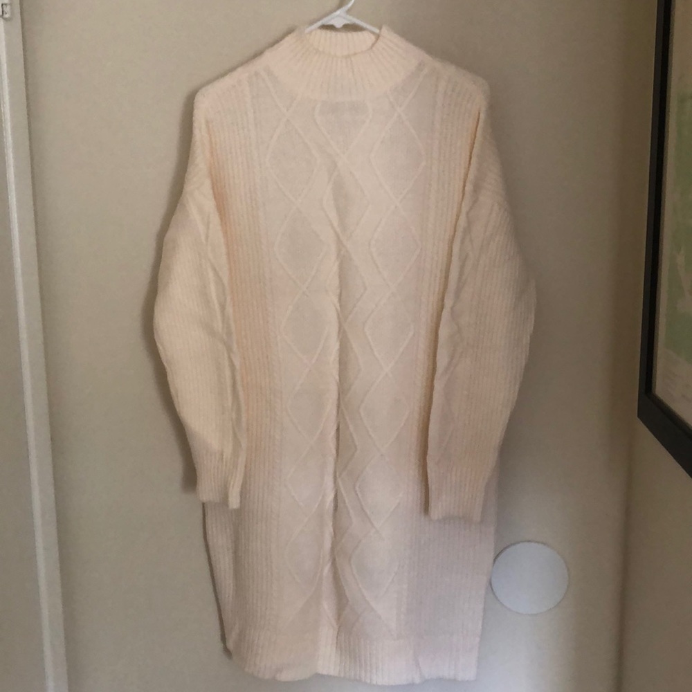 Super soft, off white sweater dress